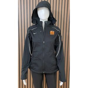 Nike Women's S Black Jacket Poly Track Lined ISU Golf Removable Hood Performance